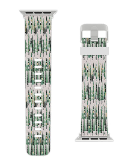 Mini Vintage Green Trees Watch Band for Apple Watch 8x.75/38-40mm/8x.75/42-44mm