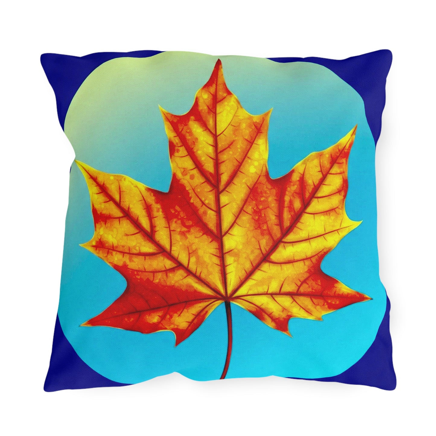 Alpha Maple Leaf 18" x 18" Outdoor Pillow