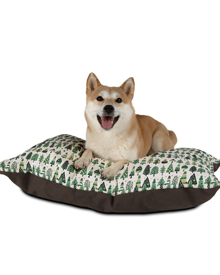 Mini Vintage Green Trees 40" × 30" Pet Bed
