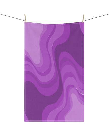 Wavey Purple Wavey Tea Towels (cotton, poly), 18" x "30
