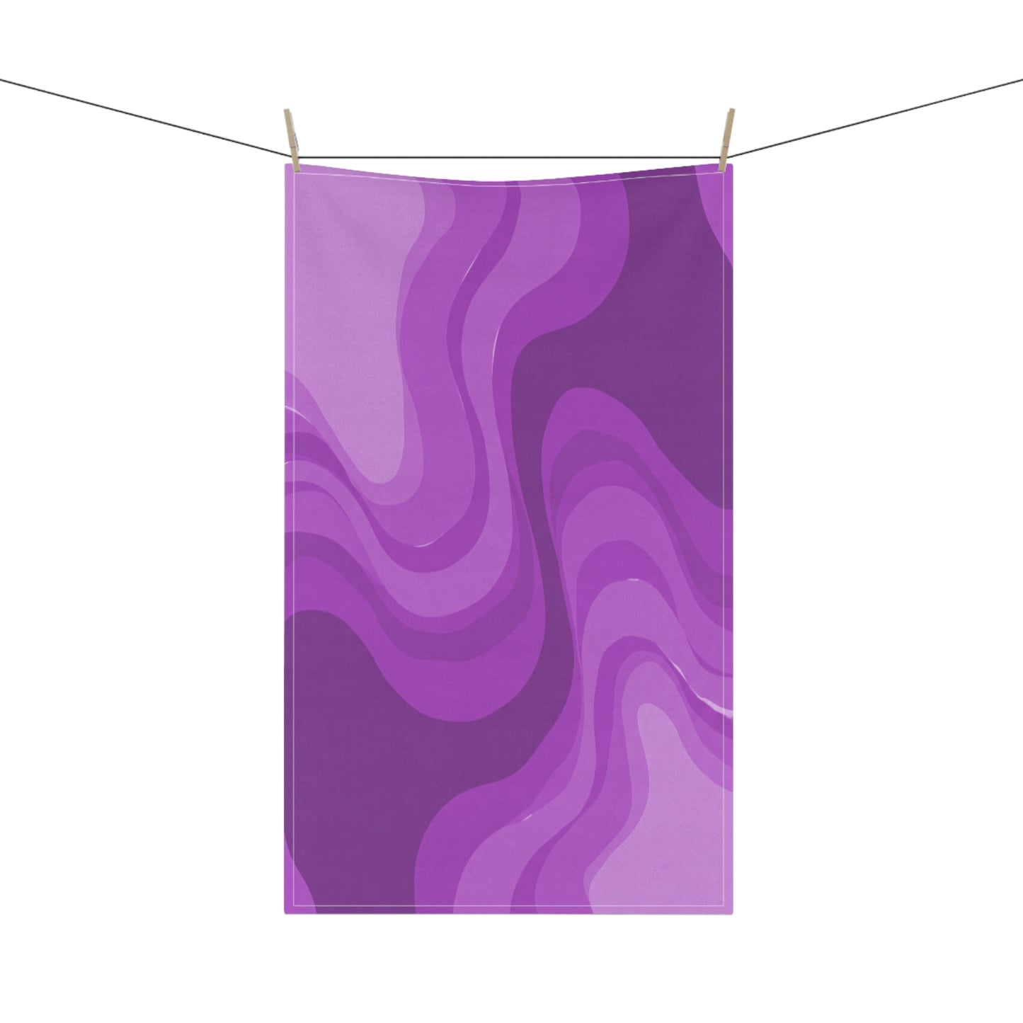 Wavey Purple Wavey Tea Towels (cotton, poly), 18" x "30