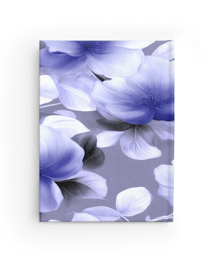 Indigo Blossom Floral Bunch Journal - 128 Ruled Line pages, 5" x 7"