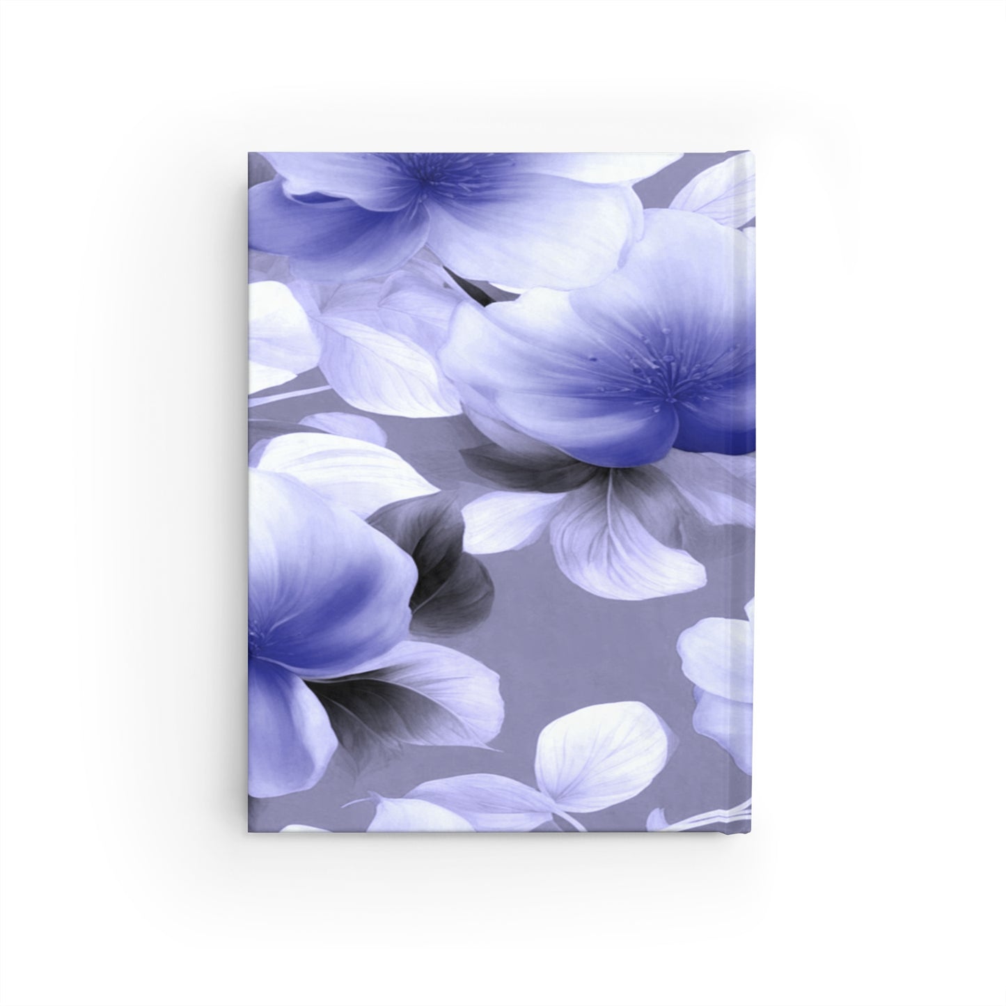 Indigo Blossom Floral Bunch Journal - 128 Ruled Line pages, 5" x 7"