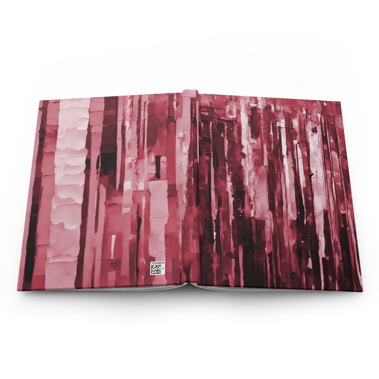 Striped Ruby 5.75" x 8" Hardcover Journal Matte with 150 lined pages