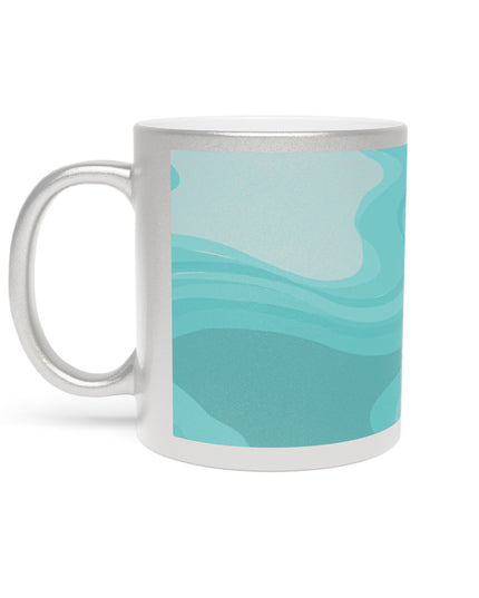 Tif Green Wavey 11 oz Metallic Mug (Silver\Gold)