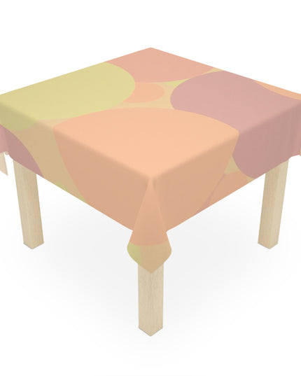 Pastel Hot Peach Patches Tablecloth, 55" x 55"