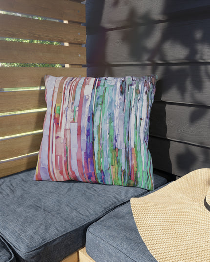 Striped Pastels 16" x 16" Outdoor Pillow