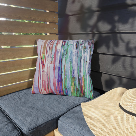 Striped Pastels 16" x 16" Outdoor Pillow