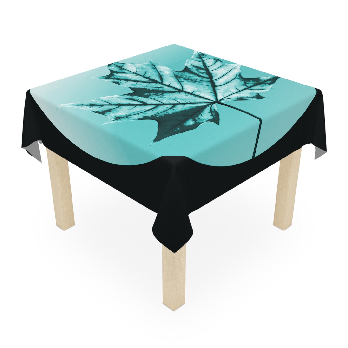 Tif Green Maple Leaf Tablecloth, 55" x 55"
