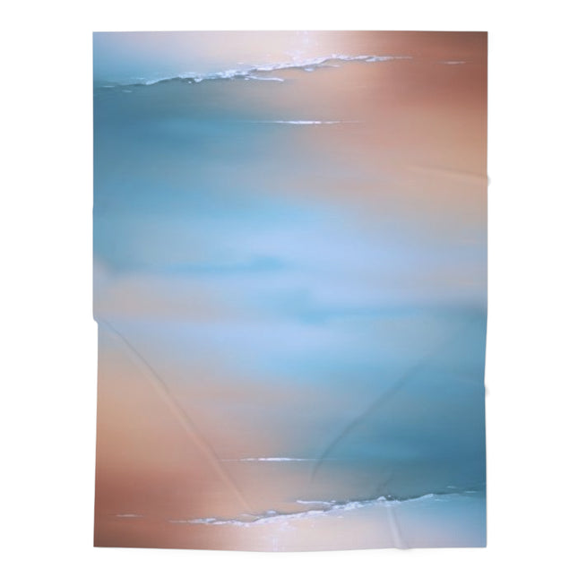 Blue Sea Peach Fog Baby Swaddle 30″×40″ Blanket