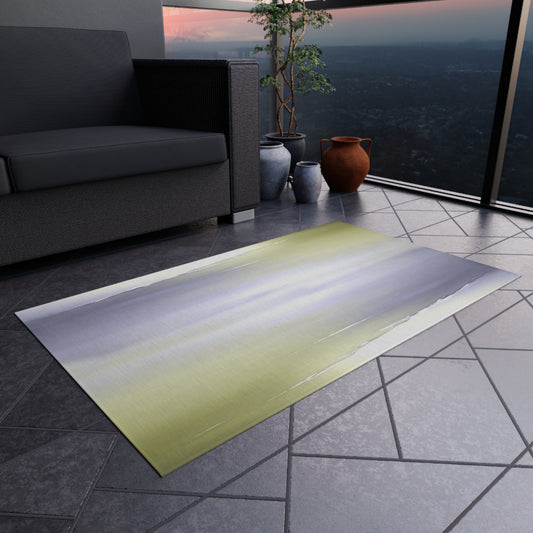 Lavender Sea Golden Fog Outdoor Rug, 36" x 60"