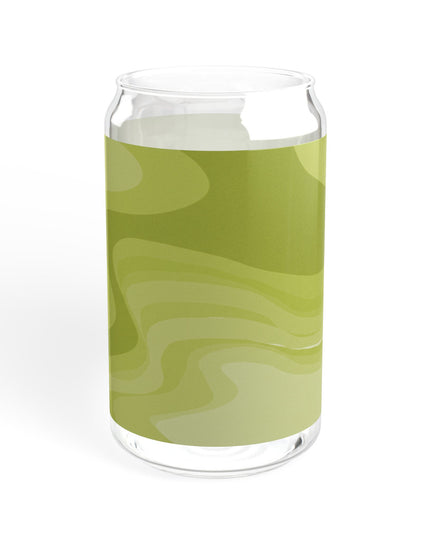 Lemon Wavey Sipper Glass, 16oz