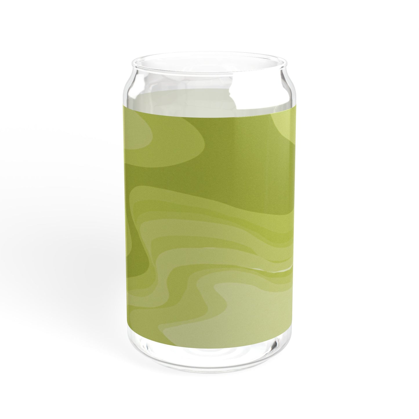 Lemon Wavey Sipper Glass, 16oz