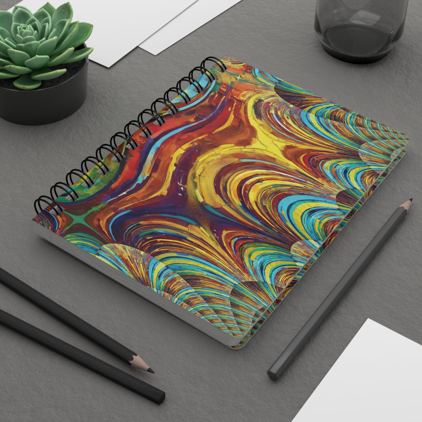 Uzi Spiral Alpha Bound Journal, 5" x 7" 150 pages