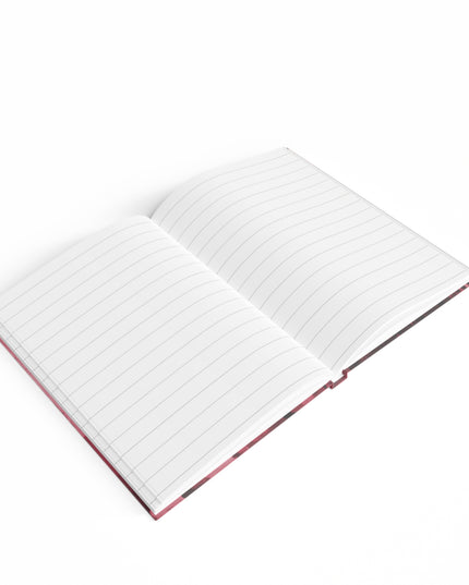 Striped Ruby 5" x 7" Journal - 128 Ruled Line pages