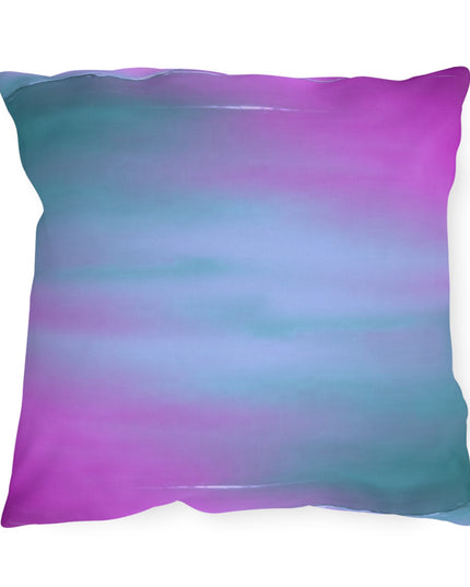 Dark Blue Green Sea Purple Fog 18" x 18" Outdoor Pillows