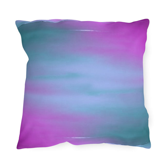 Dark Blue Green Sea Purple Fog 18" x 18" Outdoor Pillows