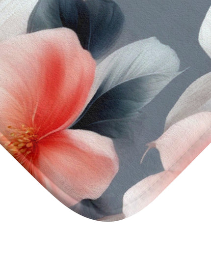 Red Blossom Floral Bunch 34" x 21" Bath Mat