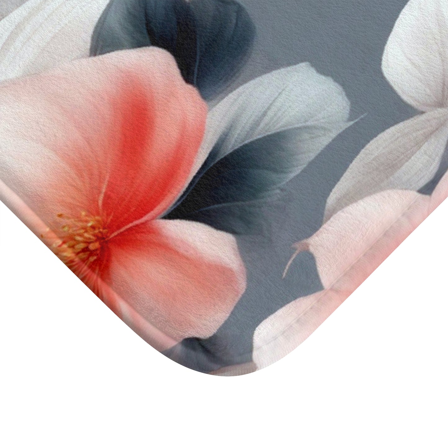Red Blossom Floral Bunch 34" x 21" Bath Mat