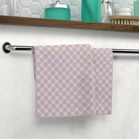 Magenta Star-crossed Bodies Face Towel, 13" x 13"