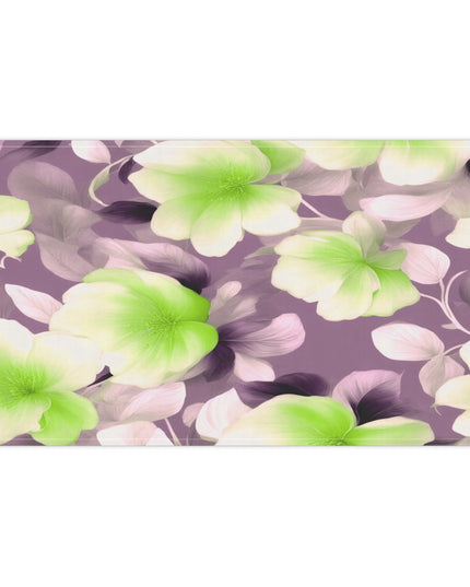 Lime Lavender Floral Bunch Tea Towels (cotton, poly), 18" x "30