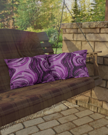 Uzi Spiral Powder Lavender 20" x 14" Outdoor Pillow