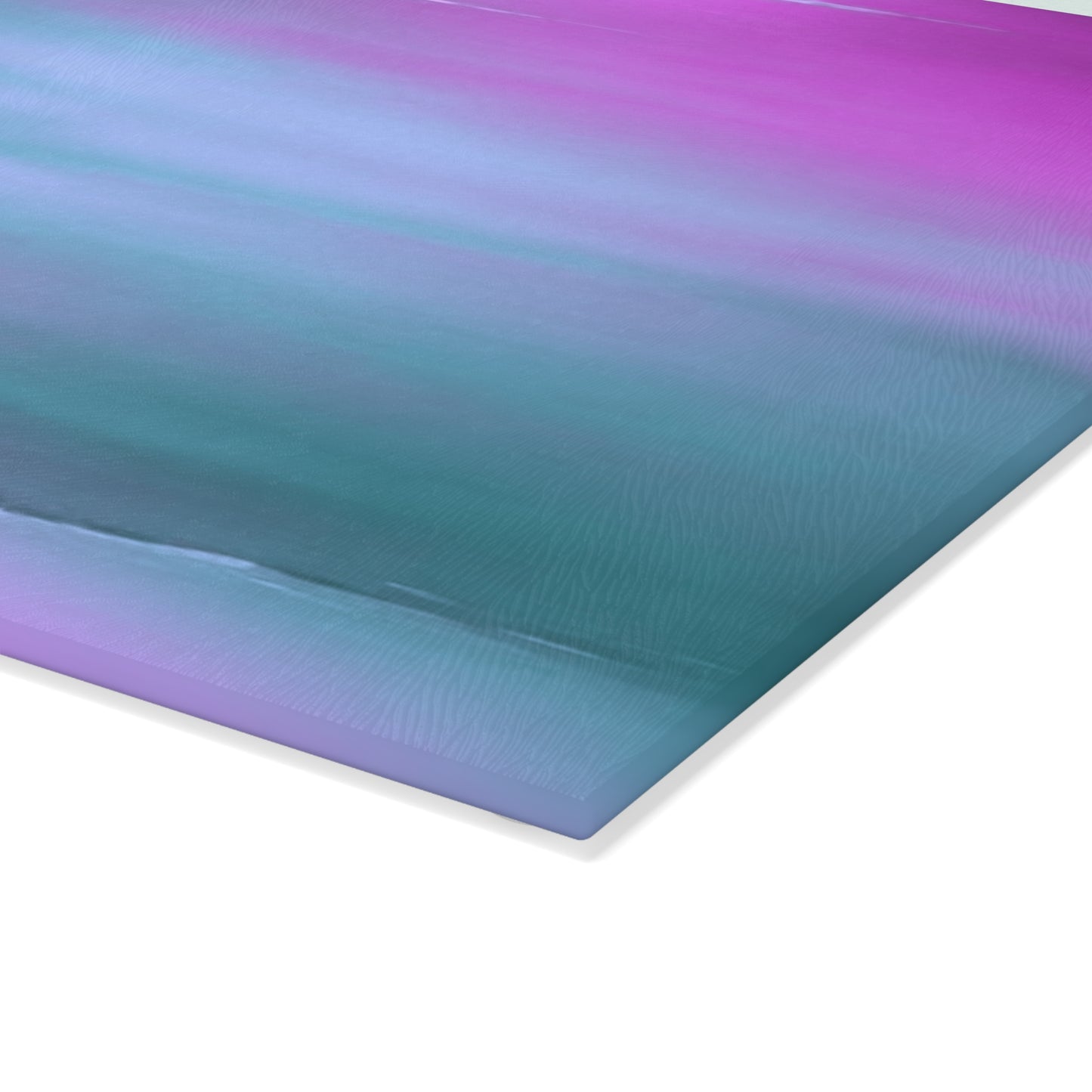 Dark Blue Green Sea Purple Fog 8" x 11" Glass Cutting Board