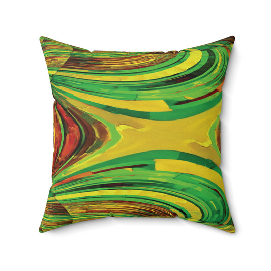 Uzi Spiral Beta Faux Suede Square Pillow, 20" x 20"