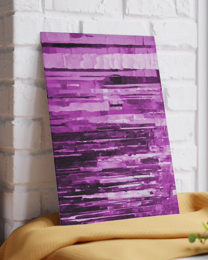 Striped Powder Lavender 8" x 11" Glass Cutting Board