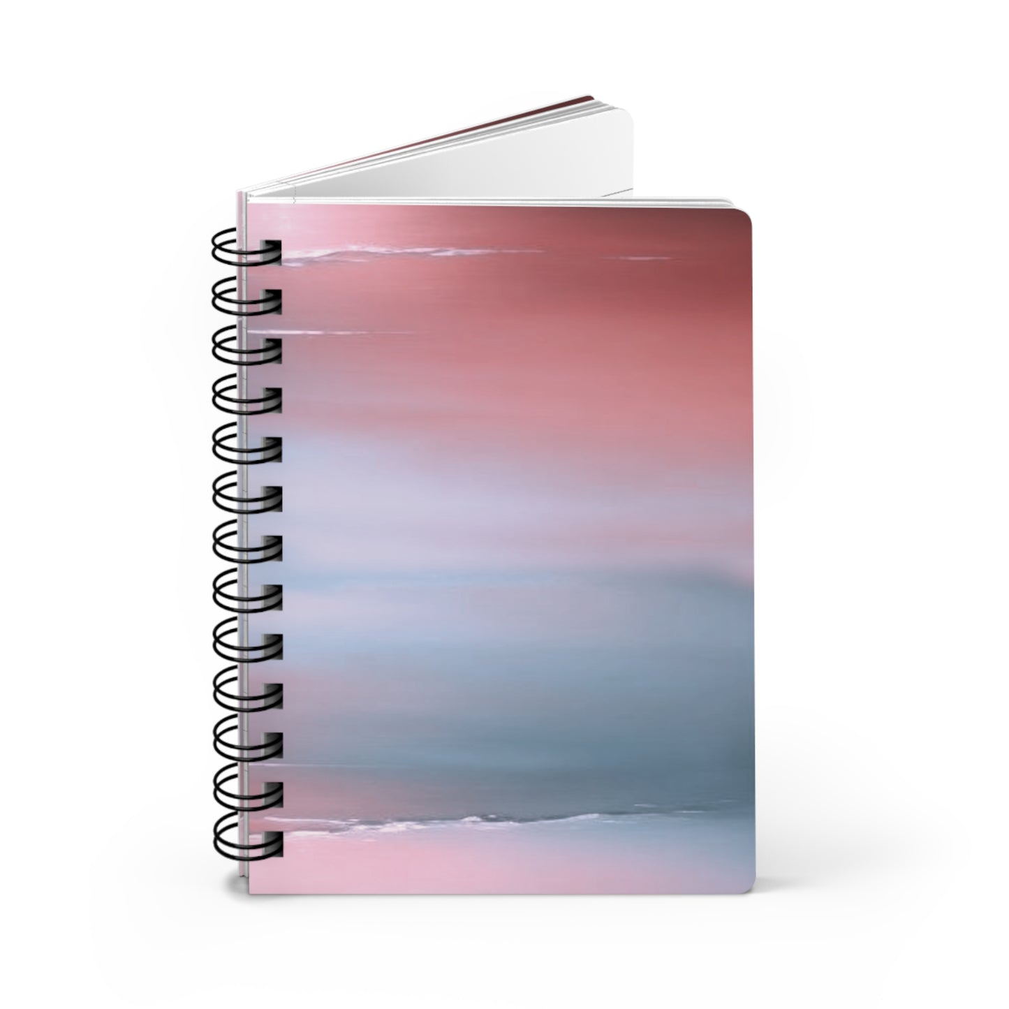 Gray Sea Pink Fog Spiral Bound Journal, 5" x 7" 150 pages