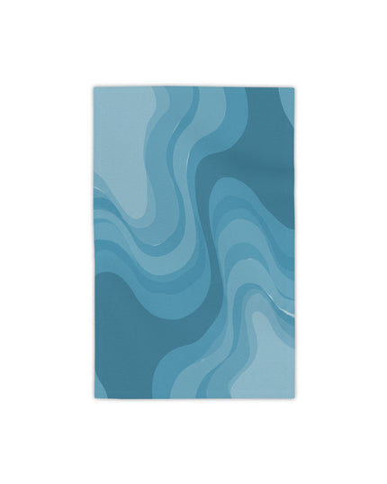 Sky Blue Wavey Beach Towel, 18" x 27"