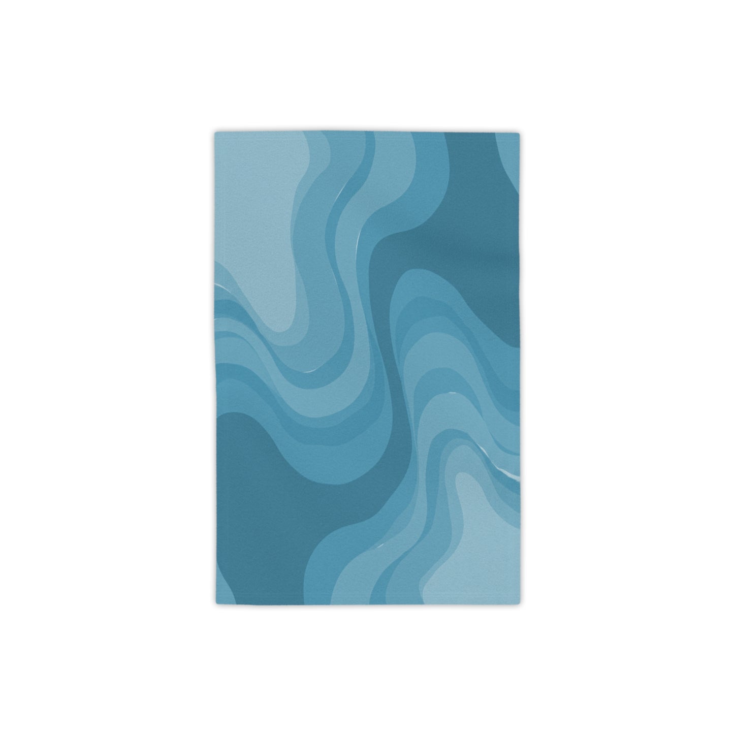 Sky Blue Wavey Beach Towel, 18" x 27"
