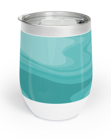 Tif Green Wavey 12 oz Chill Wine Tumbler