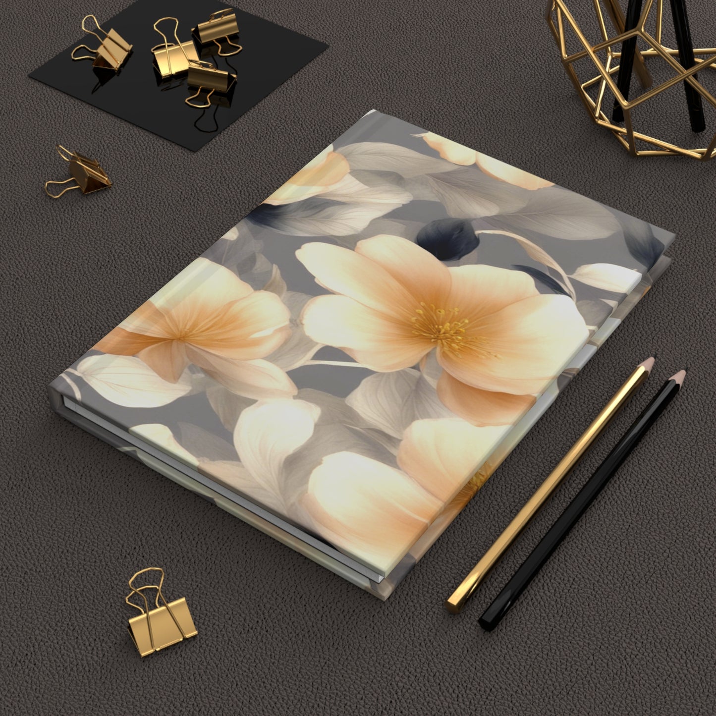 Soft Blossom Floral Bunch Hardcover Journal Matte with 150 lined pages, 5.75" x 8"