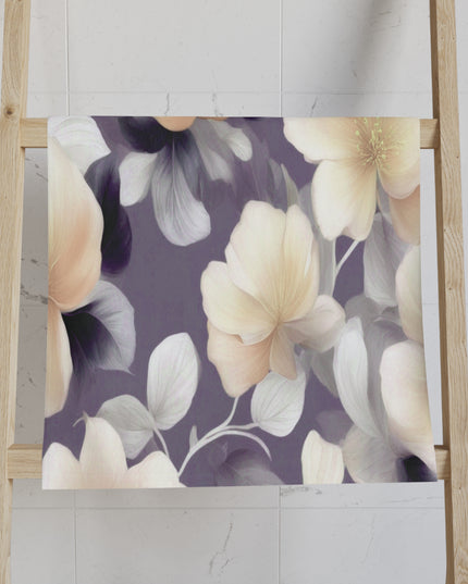 White Blush Floral Bunch Hand Towel, 16" x 28"