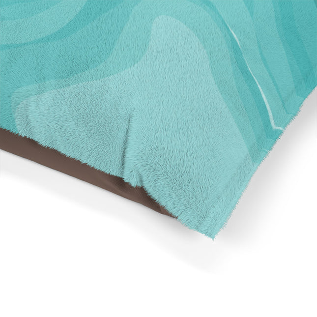 Tif Green Wavey 50" × 40" Pet Bed