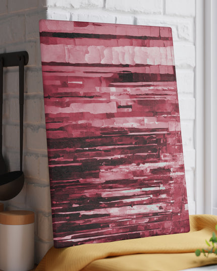 Striped Ruby 11" x 15" Glass Cutting Board