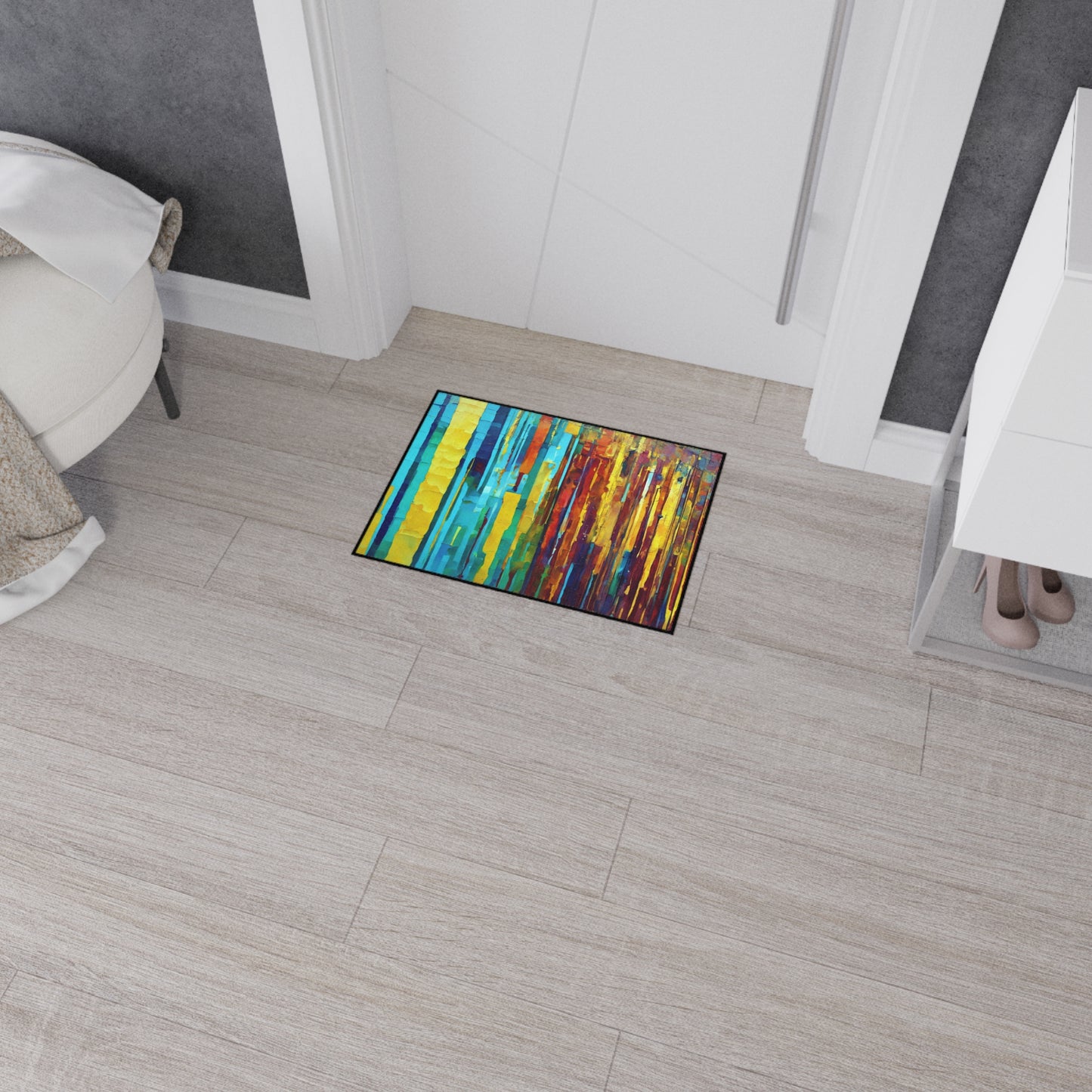 Striped Alpha 18" x 24" Heavy Duty Floor Mat