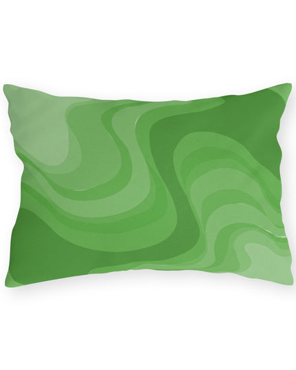 Greenie Meanie Wavey 20" x 14" Outdoor Pillow