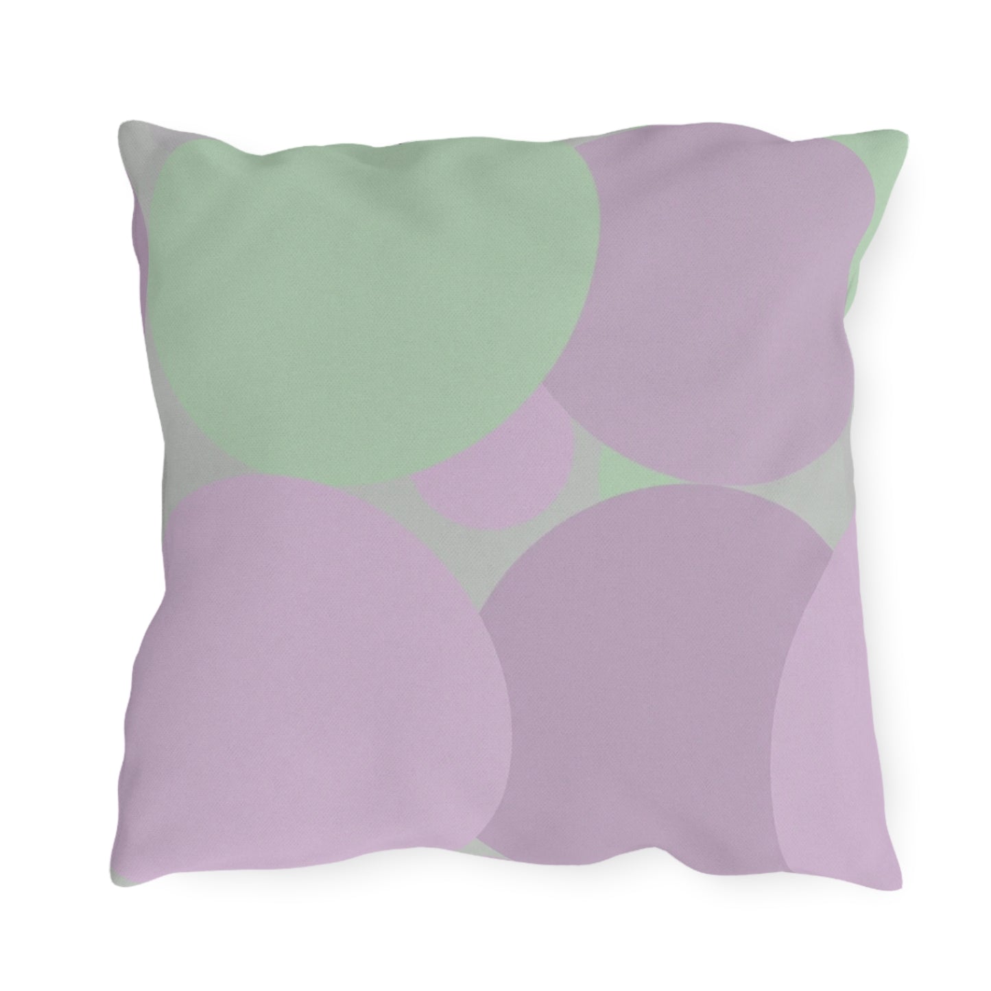 Pastel Lavender Purple and Soft Green Patches 18" x 18" Outdoor Pillows