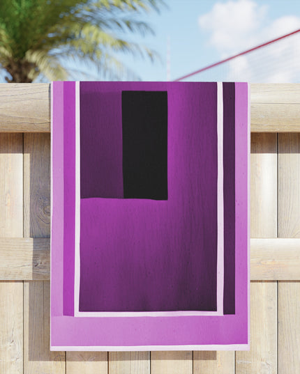 Magenta Shadow Beach Towel, 24" x 44"