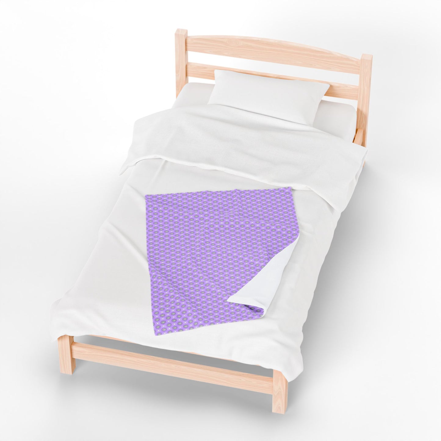 Lavender Star-crossed Bodies Velveteen Plush Blanket, 30" x 40"