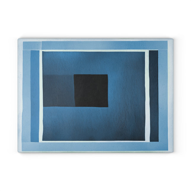 Blue Shadow Glass Cutting Board, 11" x 15"