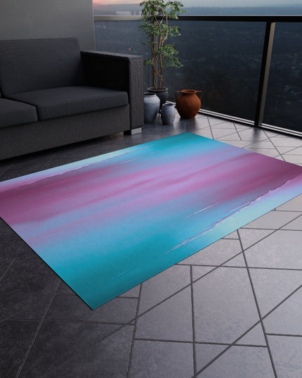 Wine Sea Blue Fog Outdoor Rug, 60" x 84"