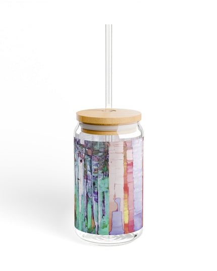 Striped Pastels Sipper Glass, 16oz