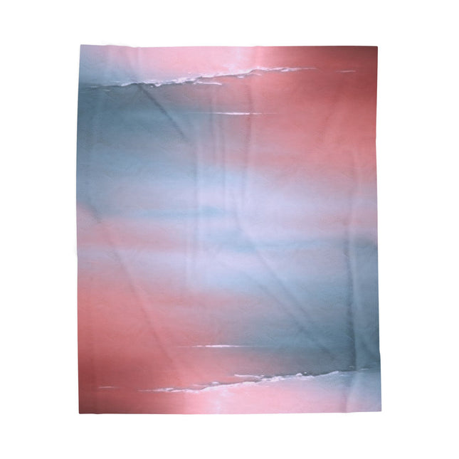 Gray Sea Pink Fog Velveteen Plush Blanket, 50" x 60"