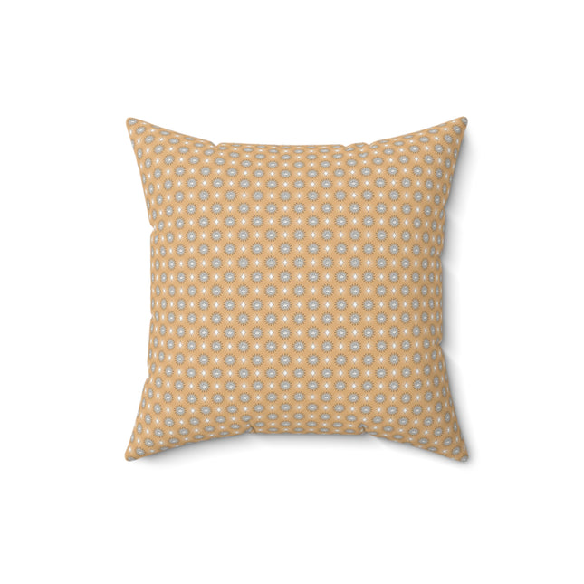 Tan Sunset Star-crossed Bodies Faux Suede Square Pillow, 16" x 16"