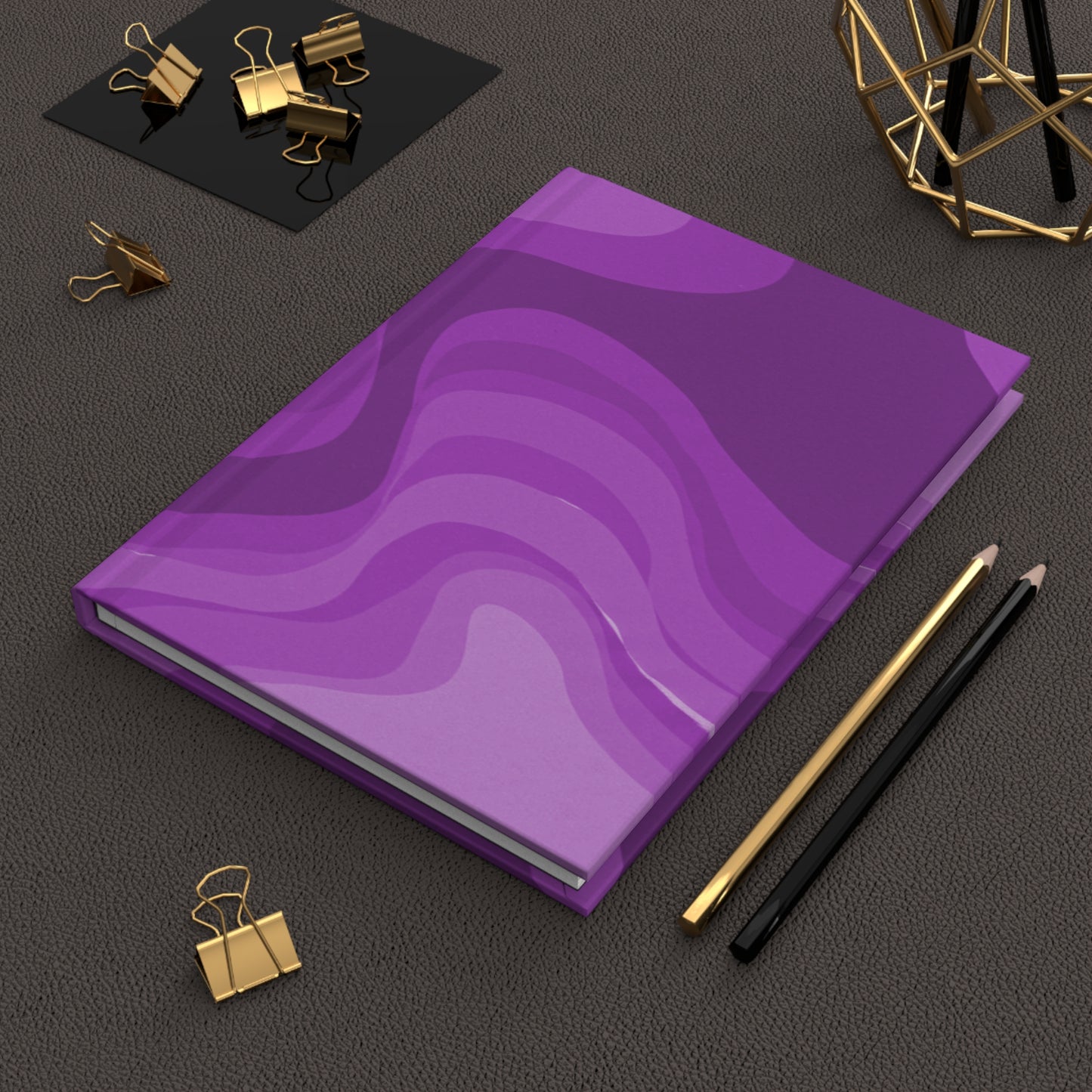 Wavey Purple Wavey 5.75" x 8" Hardcover Journal Matte with 150 lined pages