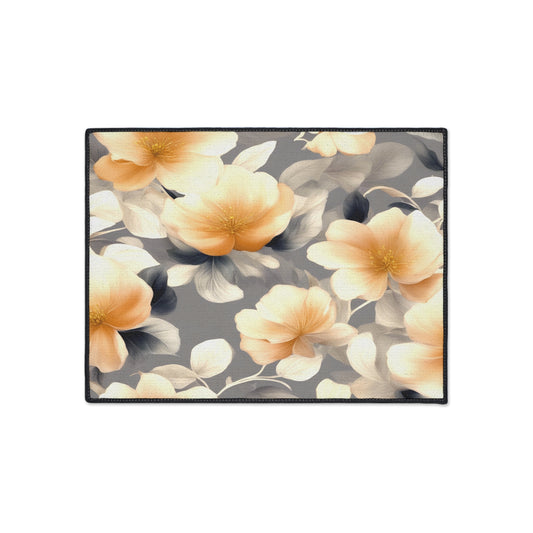 Soft Blossom Floral Bunch Heavy Duty Floor Mat, 18" x 24"