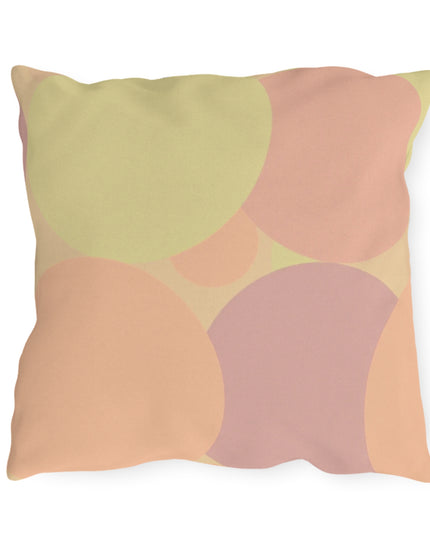 Pastel Hot Peach Patches 18" x 18" Outdoor Pillow